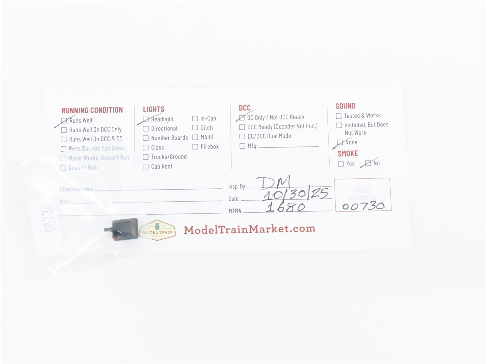 HO Scale Rivarossi MW Maintenance of Way 0-6-0ST Saddle Tank Steam #34 - Custom