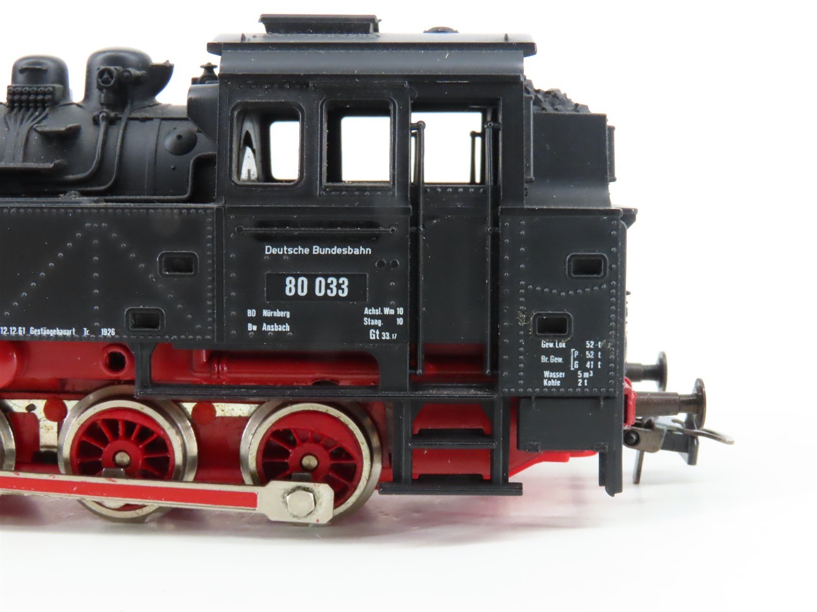 HO Scale Roco 41044 DB Deutsche Bundesbahn 0-6-0T BR80 Steam Passenger Train Set