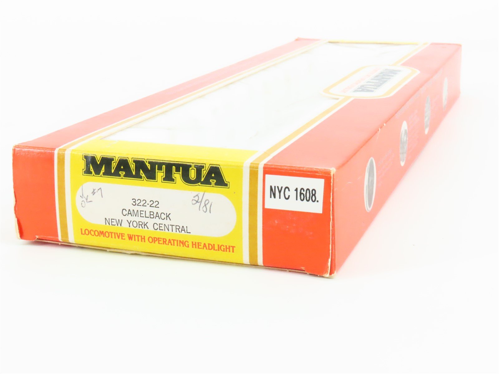 HO Scale Mantua 322-22 NYC New York Central 2-8-2 Camelback Steam #1608