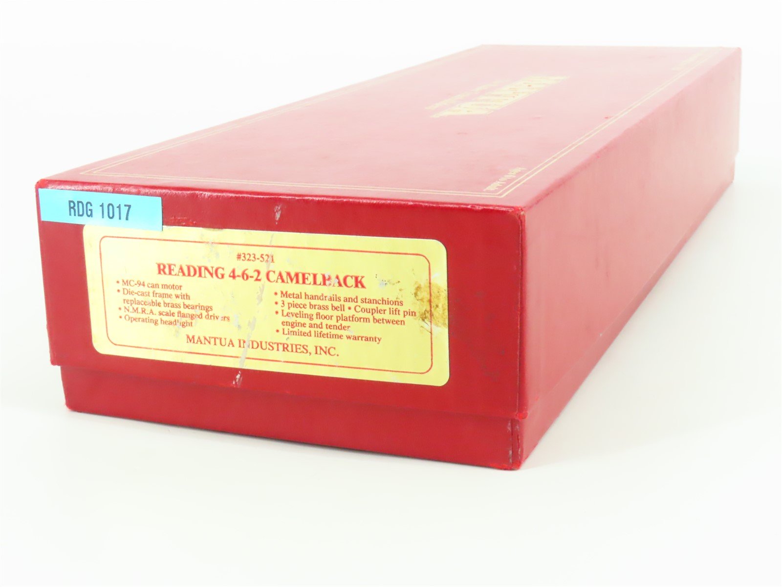 HO Scale Mantua 323-521 RDG Reading 4-6-2 Camelback Steam Locomotive #1017