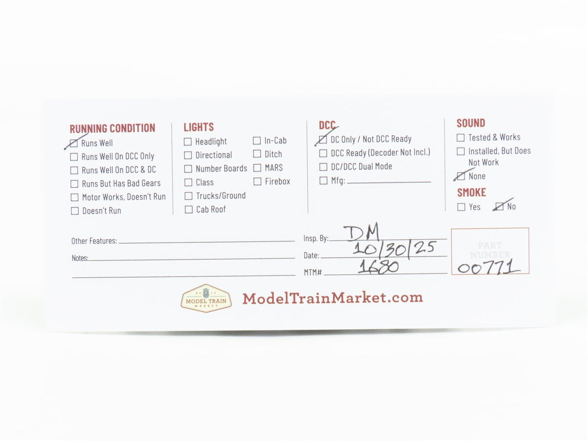 HO Scale Mantua SP Southern Pacific 0-4-0T Tank Steam Switcher No#