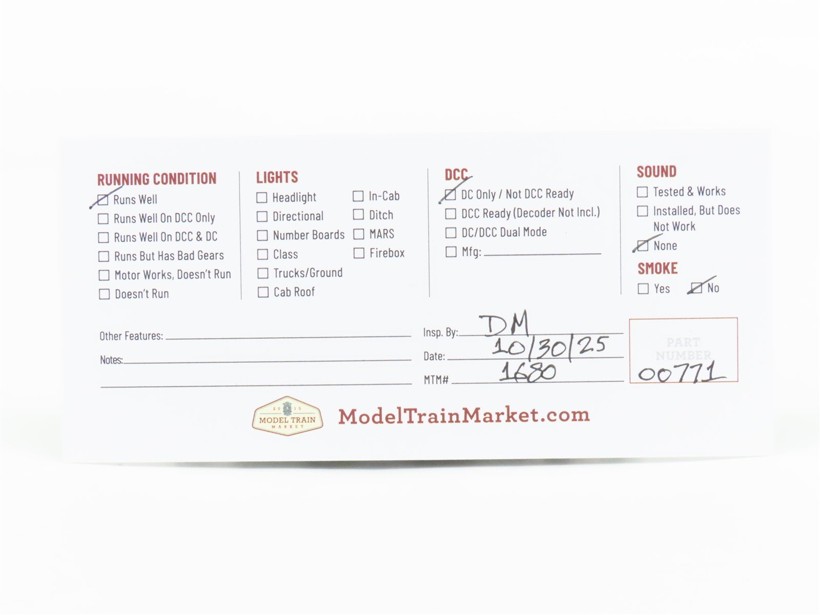 HO Scale Mantua SP Southern Pacific 0-4-0T Tank Steam Switcher No#