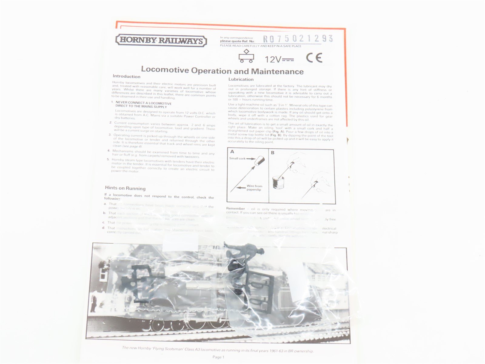 OO Scale Hornby R.075 LNER 