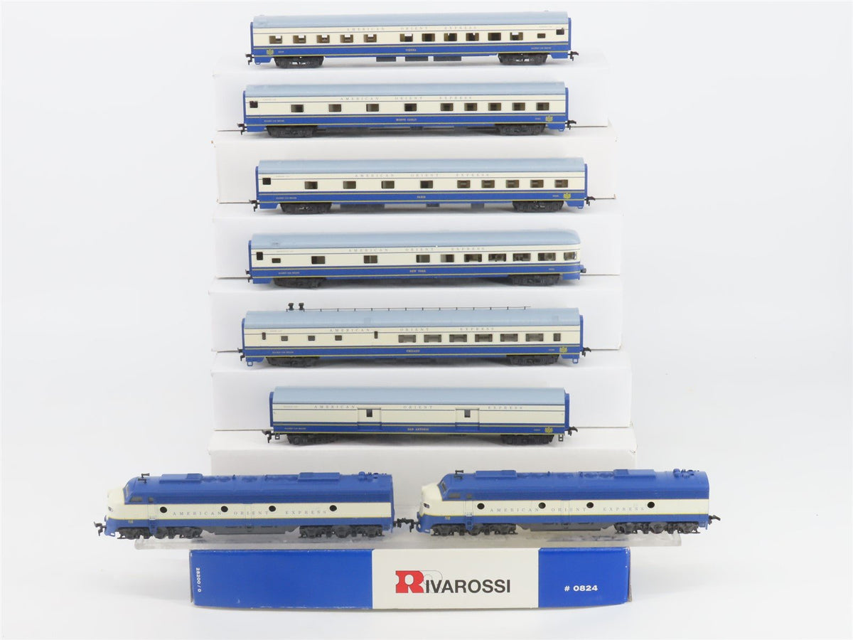 HO Rivarossi 0824 American Orient Express EMD E8A/A Diesel Passenger Train Set