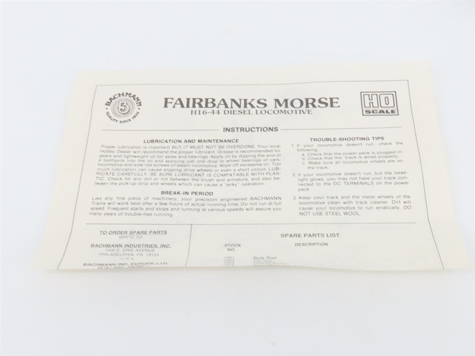 HO Scale Bachmann Spectrum 81215 NH New Haven FM H16-44 Diesel #1611