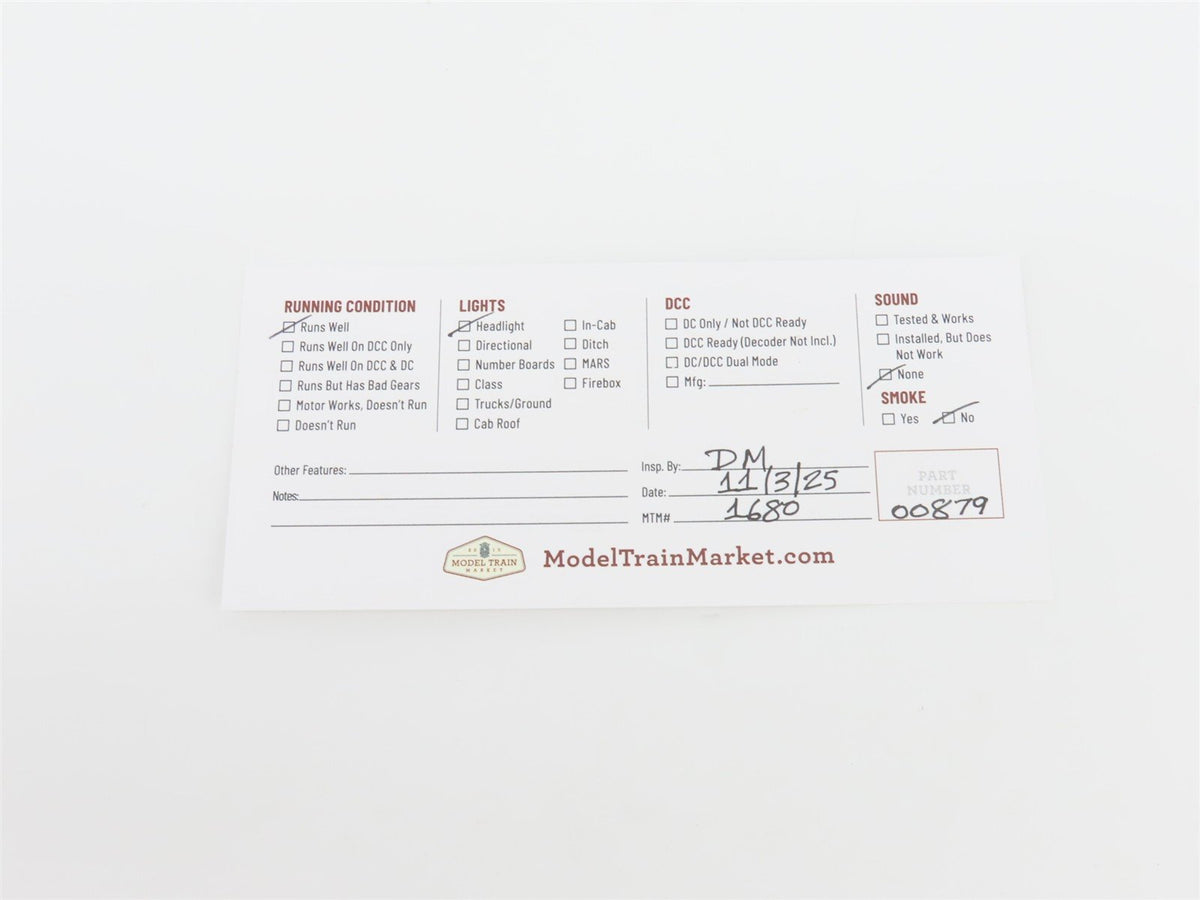 HO Scale MRC Platinum CB133 PRR Pennsylvania EMD F7A Diesel Locomotive #9814