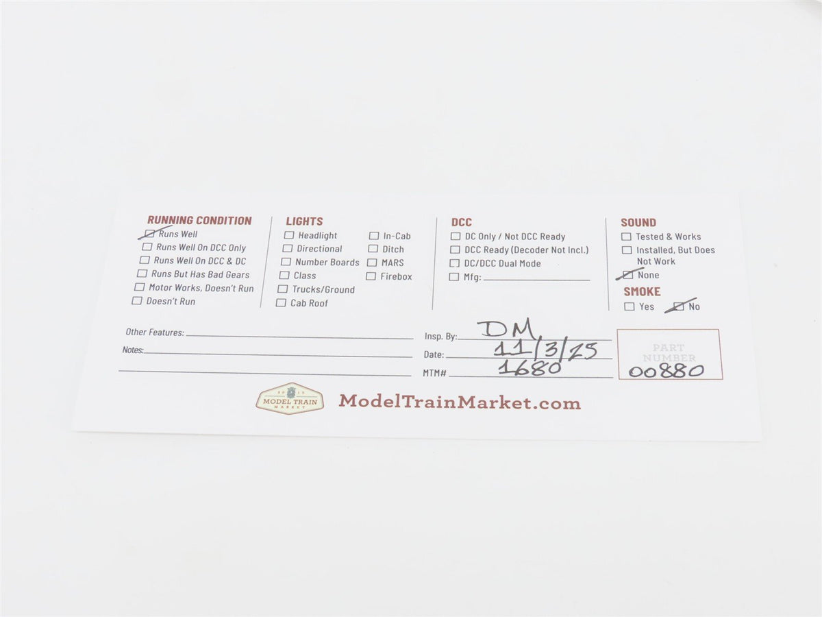 HO Scale MRC Platinum CD132 PRR Pennsylvania EMD F7B Diesel Locomotive #3518