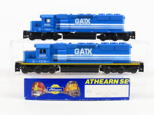 HO Scale Athearn 2202 GATX Lease Fleet SD40-2 Diesel Locomotive 2-Pack