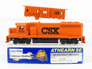 HO Scale Athearn 2214 CSX MOW GP40-2 Diesel Locomotive #9703 w/Caboose