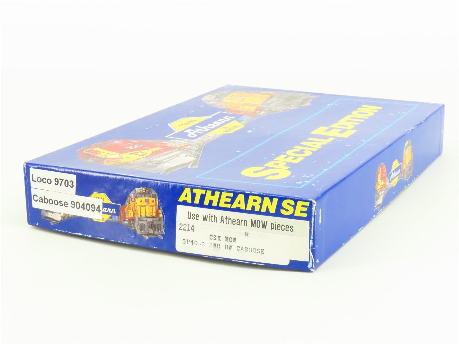 HO Scale Athearn 2214 CSX MOW GP40-2 Diesel Locomotive #9703 w/Caboose