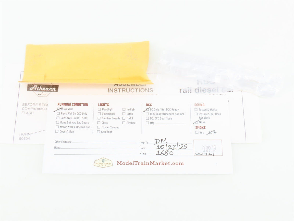 HO Scale Athearn NYC New York Central RDC Diesel Railcar #M-451