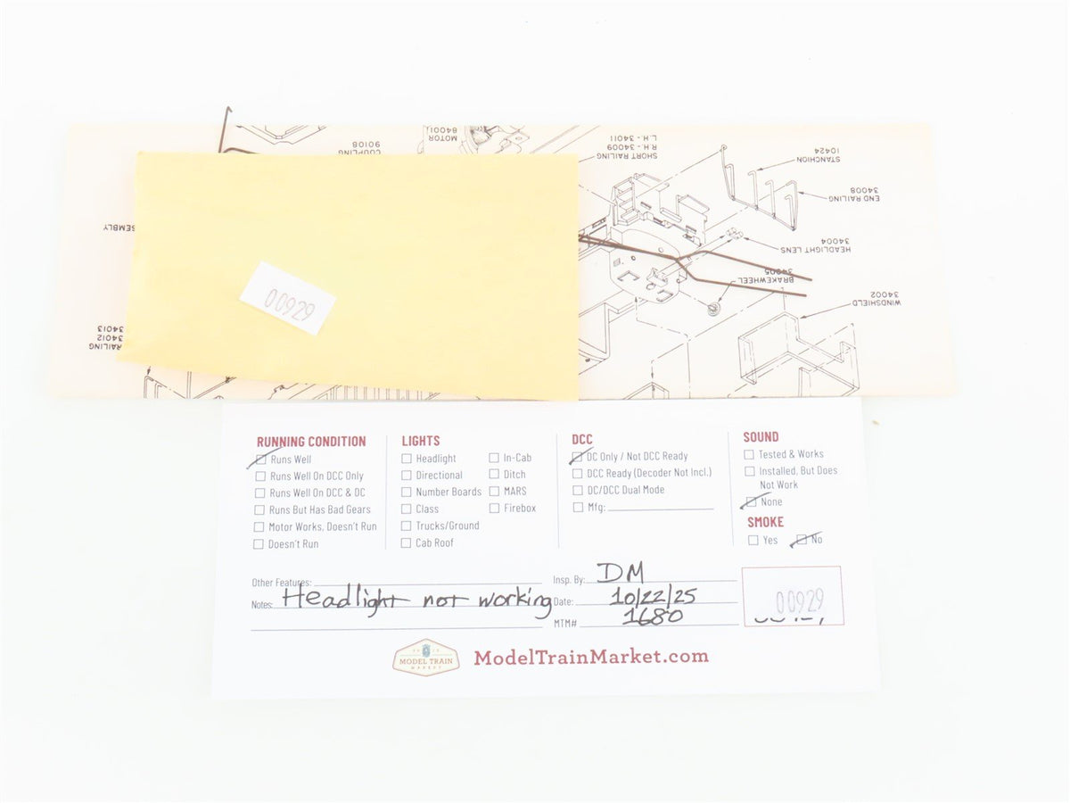 HO Scale Athearn 3485 Auto Train U33B Diesel Locomotive #4000