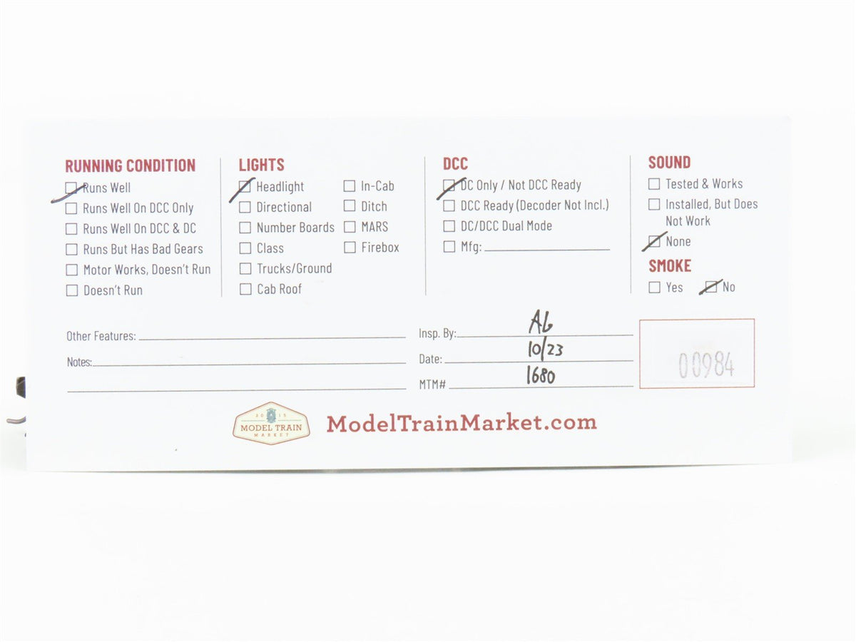 HO Scale Athearn PRR Pennsylvania SW1500 Diesel Locomotive #1478