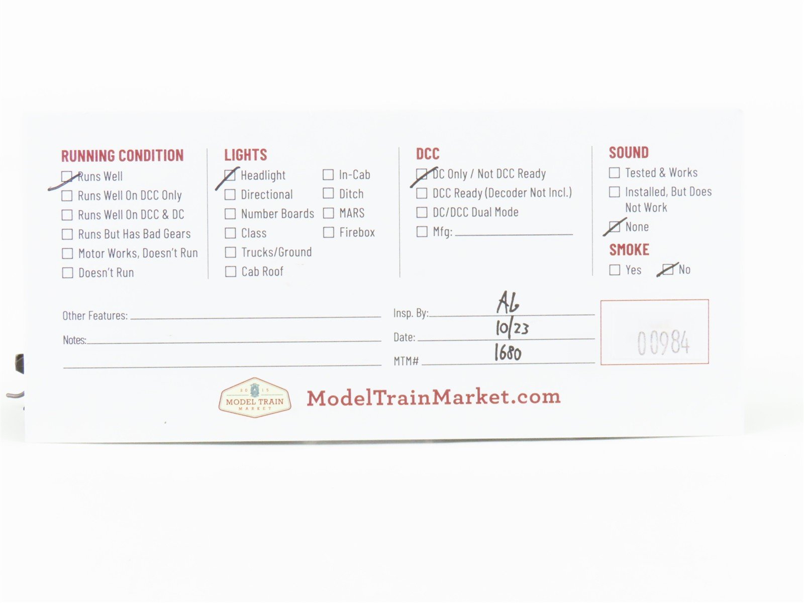 HO Scale Athearn PRR Pennsylvania SW1500 Diesel Locomotive #1478