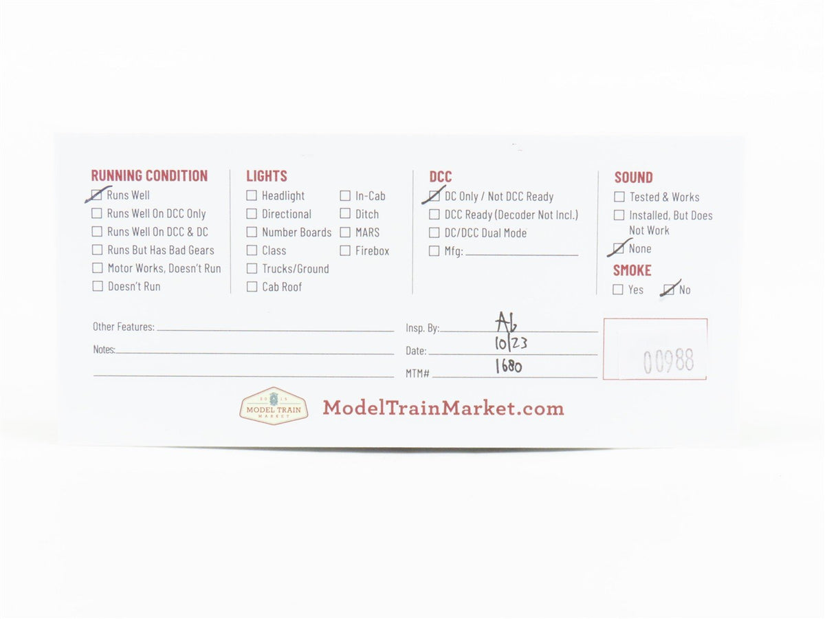 HO Scale Bachmann Railfrieght Distribution Class 8 Diesel Locomotive #08653