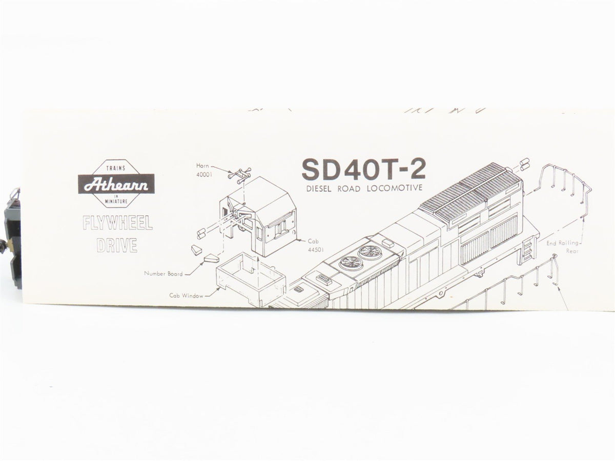 HO Scale Athearn SP Southern Pacific Bloody Nose SD40T-2 Diesel #8326 Unpowered