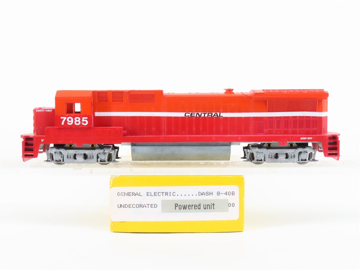 HO Scale Rail Power Central Railroad Dash 8-40B Diesel Locomotive #7985 CUSTOM