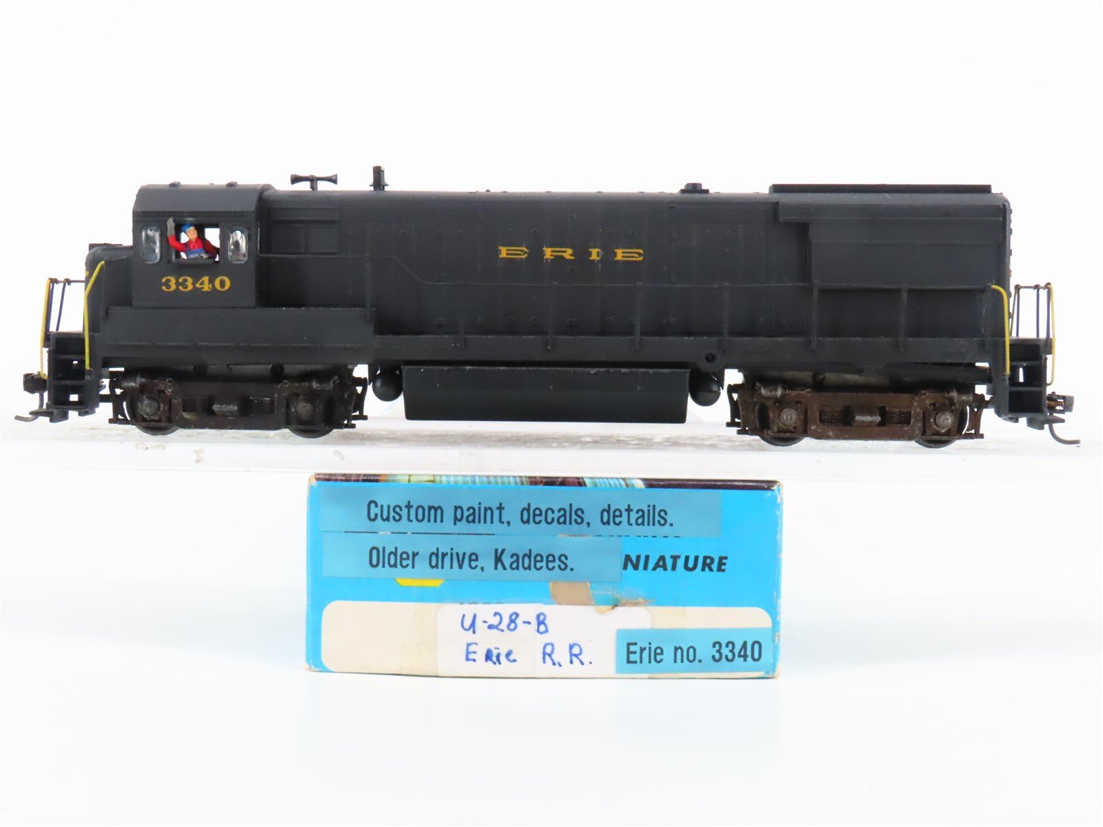 HO Scale Athearn Erie Railway U28B Diesel Locomotive #3340 CUSTOM