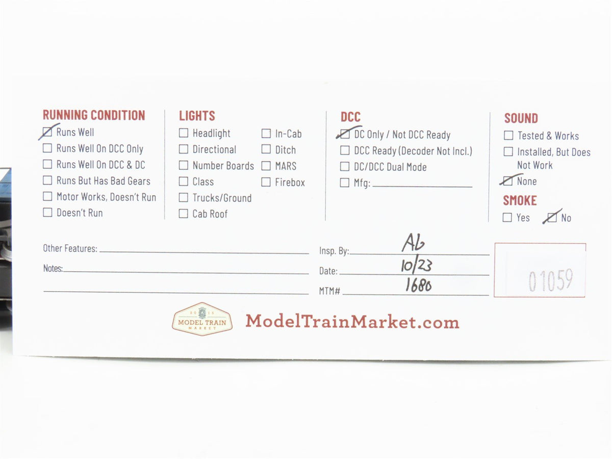 HO Scale Rail Power CR Conrail SD60 Diesel Locomotive #6841 CUSTOM