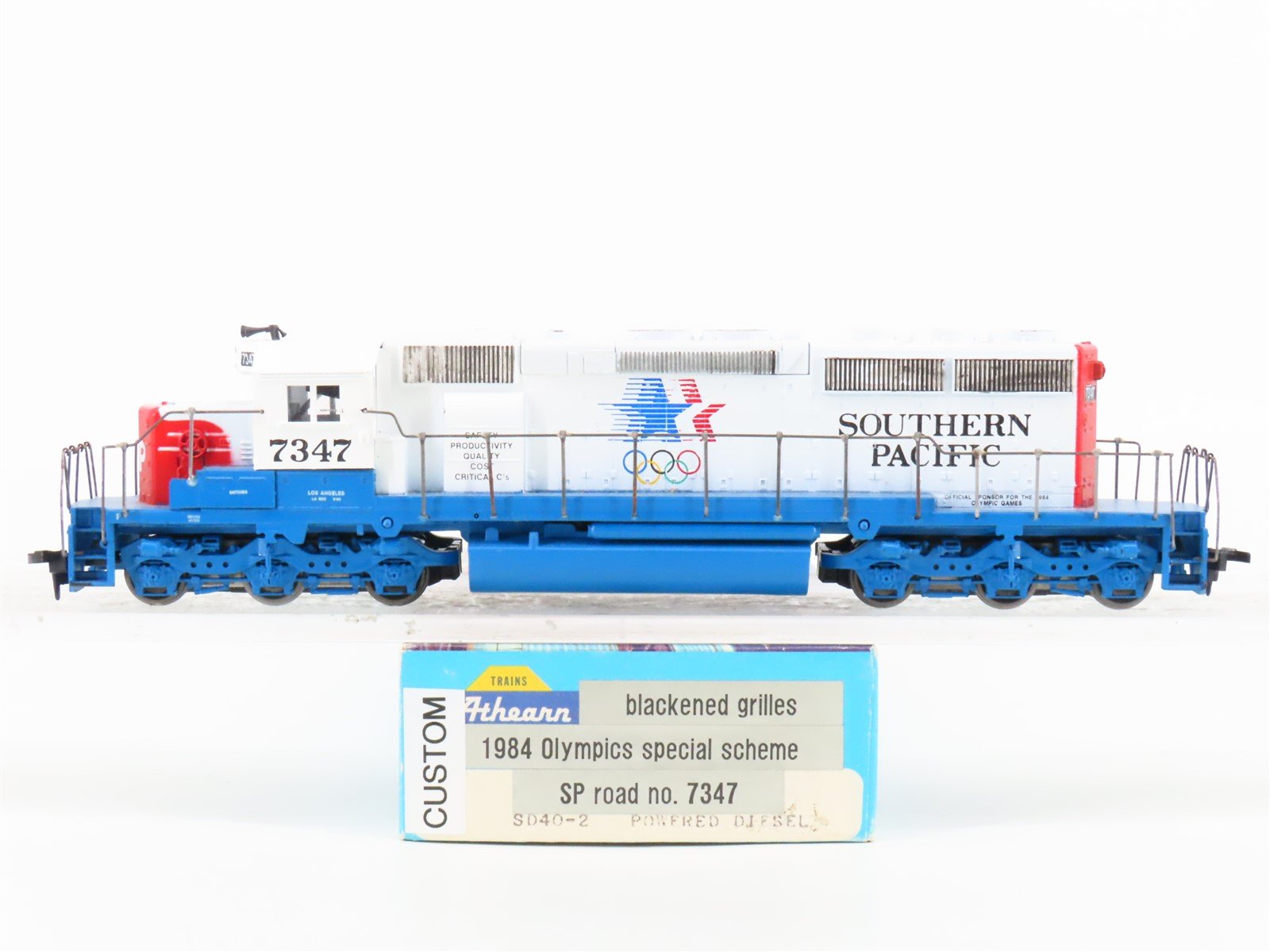 HO Scale Athearn SP Southern Pacific 1984 Olympics SD40-2 Diesel Loco #7347
