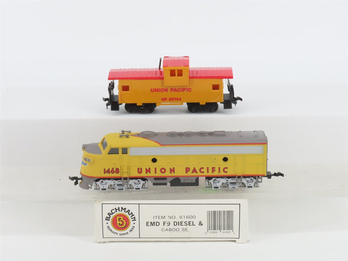 HO Scale Bachmann 61600 UP Union Pacific F9A Diesel Loco #1468 w/Caboose