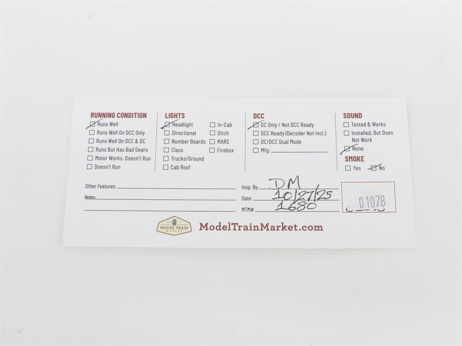 HO Scale Bachmann 61600 UP Union Pacific F9A Diesel Loco #1468 w/Caboose