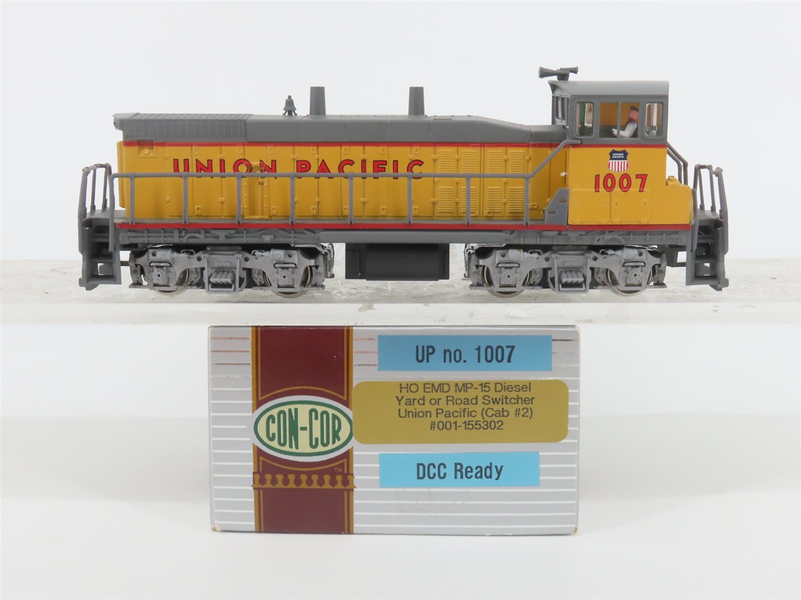 HO Scale Con-Cor 001-155302 UP Union Pacific MP15 Diesel Locomotive #1007