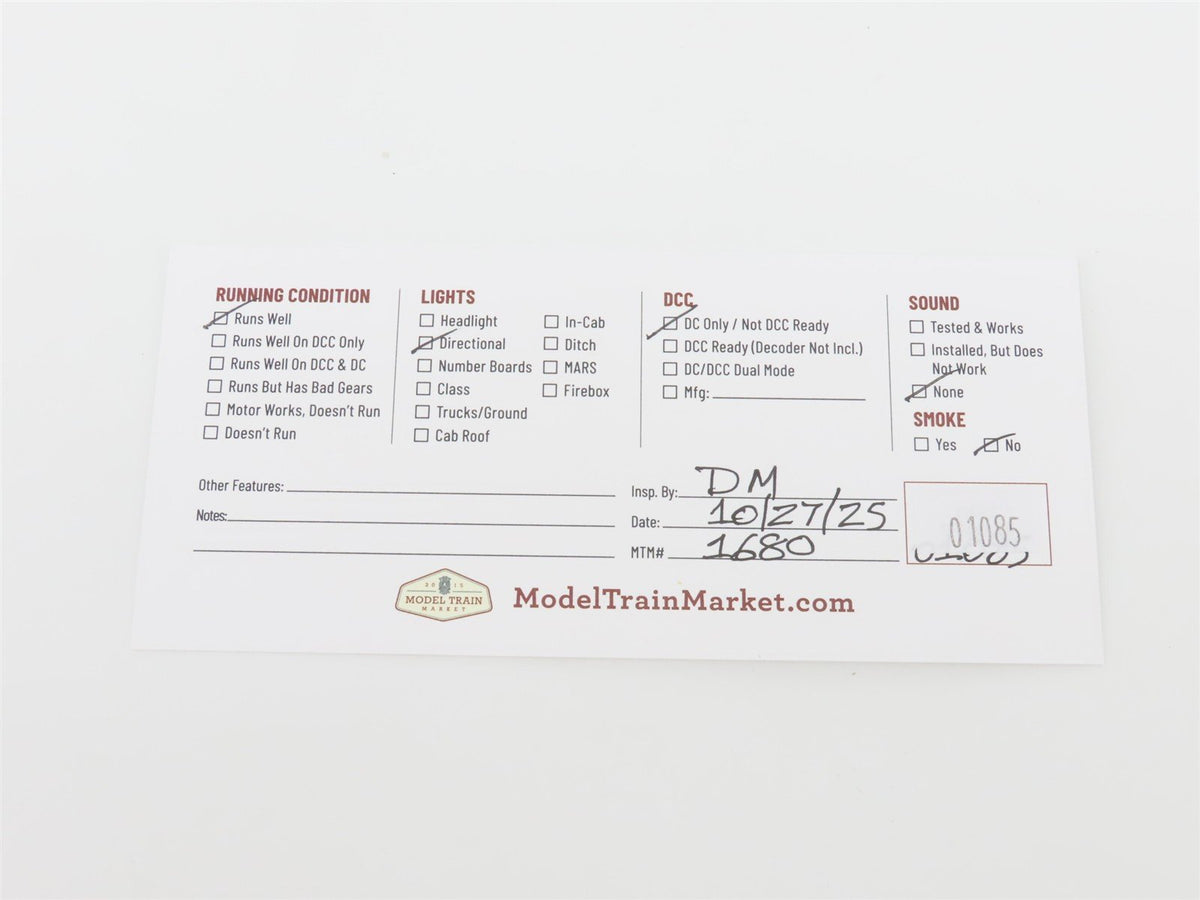 HO Scale Con-Cor 001-155302 UP Union Pacific MP15 Diesel Locomotive #1007