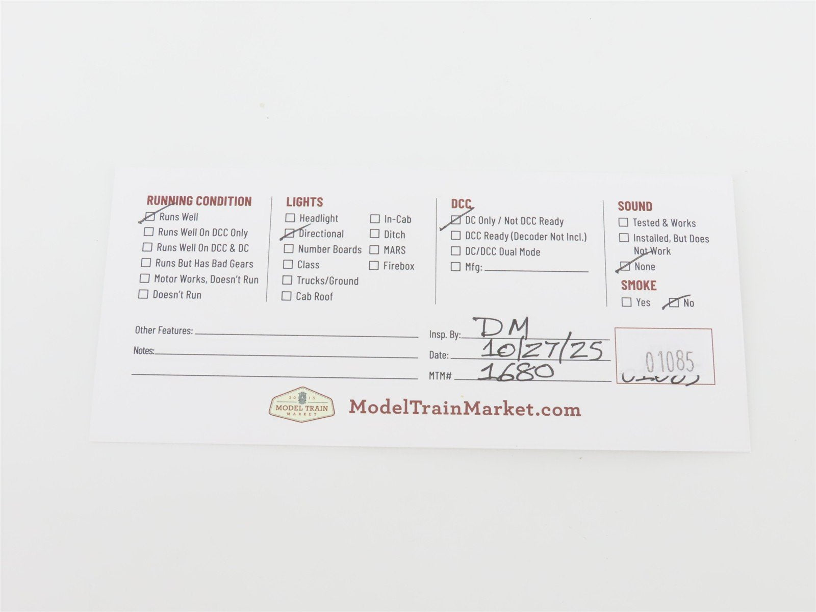 HO Scale Con-Cor 001-155302 UP Union Pacific MP15 Diesel Locomotive #1007