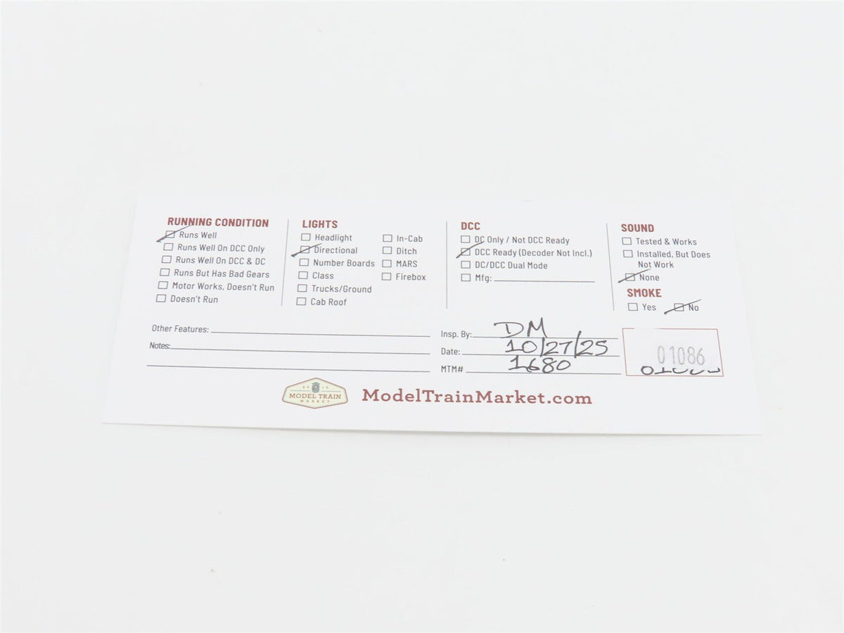 HO Scale Con-Cor 4101 Rio Grande Southern Galloping Goose Diesel #5