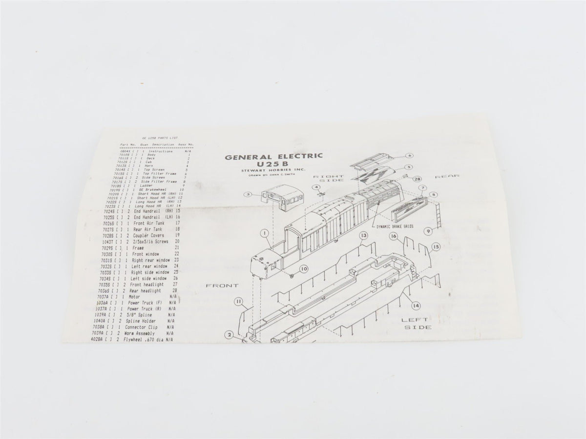 HO Scale Stewart 7100 NH New Haven U25B Diesel Locomotive #2519 CUSTOM