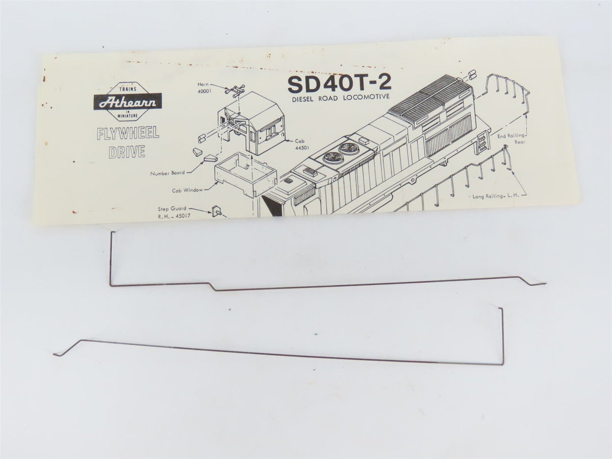 HO Scale Athearn 4553 DRGW Rio Grande SD40T-2 Diesel Locomotive #5378 UNPOWERED