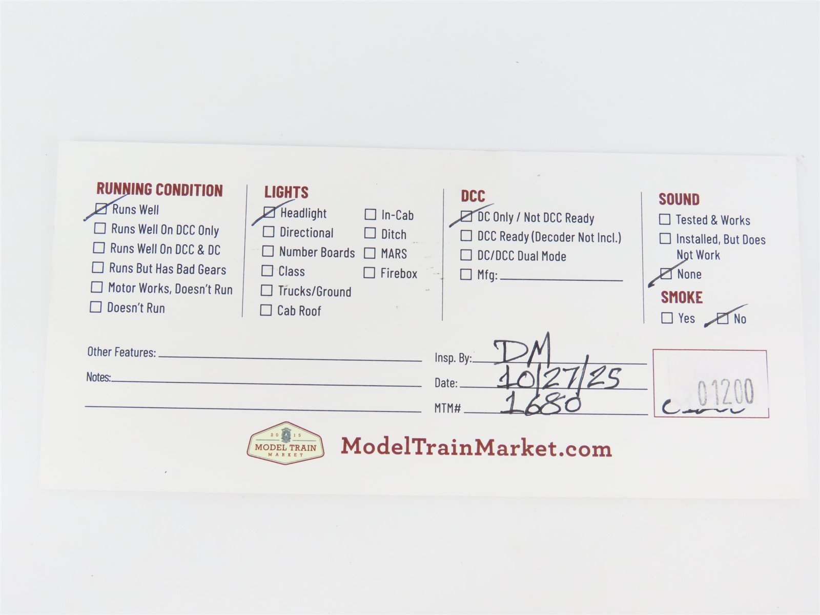 HO Scale AHM 5131K Southern RS-2 Diesel Locomotive #2060 Customized