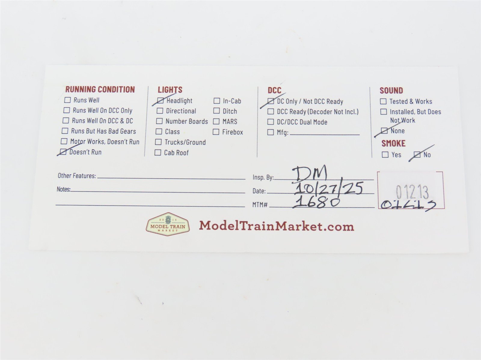 HO Scale AHM 5014D PRR Pennsylvania SW1 Diesel Locomotive #1867