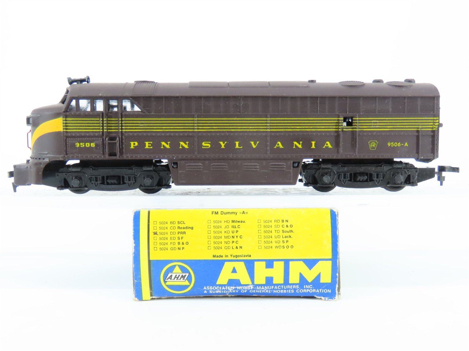 HO Scale AHM 5024DD PRR Pennsylvania FM Diesel Loco #3506 UNPOWERED
