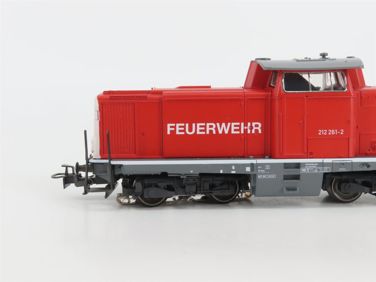 HO 3-Rail AC Marklin 29751 &quot;Fire Department&quot; BR212 Diesel Digital Starter Set