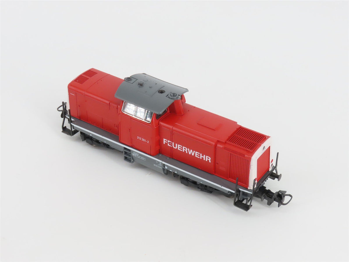 HO 3-Rail AC Marklin 29751 &quot;Fire Department&quot; BR212 Diesel Digital Starter Set