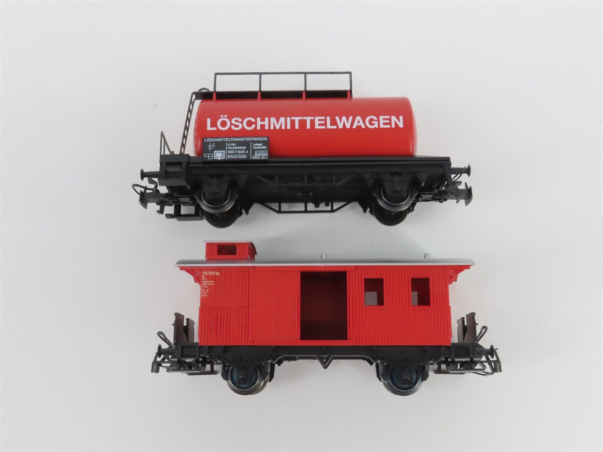 HO 3-Rail AC Marklin 29751 &quot;Fire Department&quot; BR212 Diesel Digital Starter Set