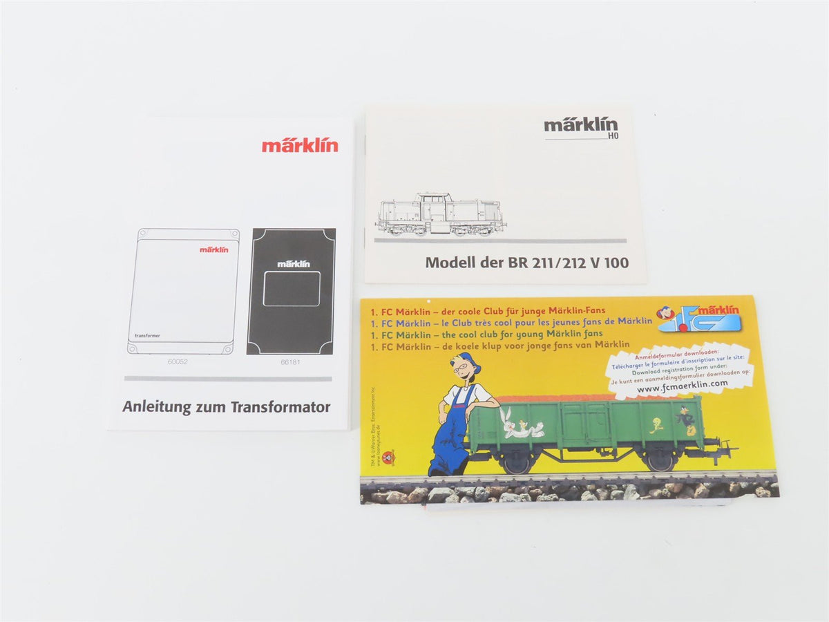 HO 3-Rail AC Marklin 29751 &quot;Fire Department&quot; BR212 Diesel Digital Starter Set