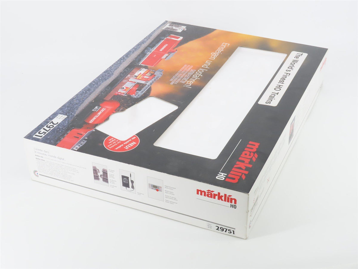 HO 3-Rail AC Marklin 29751 &quot;Fire Department&quot; BR212 Diesel Digital Starter Set