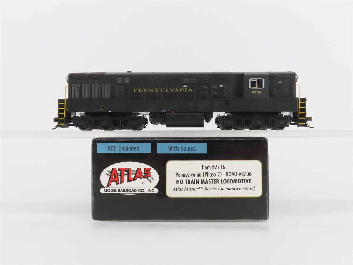 HO Atlas Master Gold 7716 PRR FM Trainmaster Diesel #8706 w/ DCC &amp; Sound
