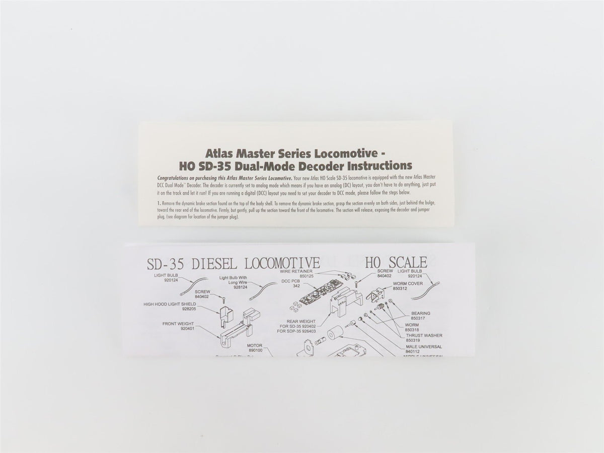 HO Scale Atlas Master PRR Pennsylvania EMD SD35 Diesel #6025 w/ DCC