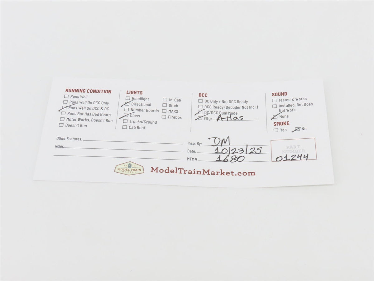 HO Scale Atlas Master 9528 NH New Haven FM H16-44 Diesel #596 w/ DCC