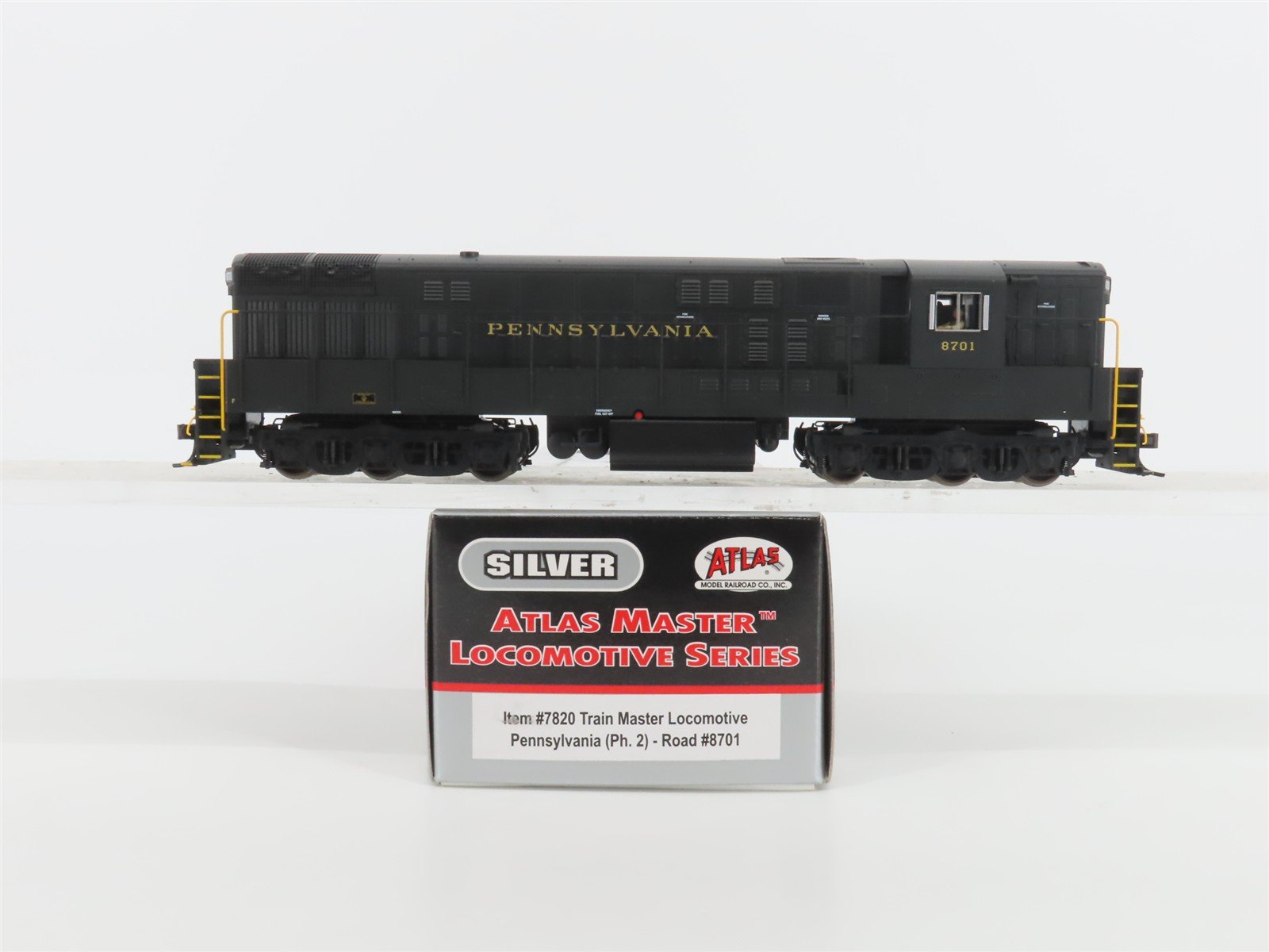 HO Atlas Master Silver 7820 PRR FM Trainmaster Ph. II Diesel #8701 - DCC Ready