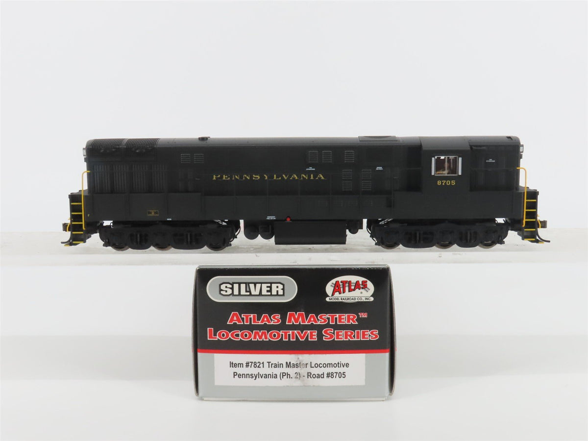 HO Atlas Master Silver 7821 PRR FM Trainmaster Ph. II Diesel #8705 - DCC Ready