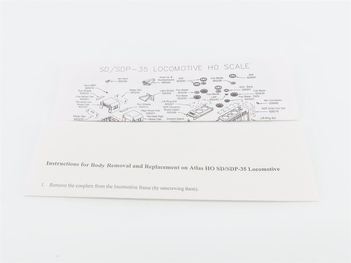 HO Atlas Master Silver 9250 PRR Pennsylvania EMD SD35 Diesel #6008 - DCC Ready