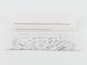 HO Atlas Master Silver 9252 PRR Pennsylvania EMD SD35 Diesel #6034 - DCC Ready