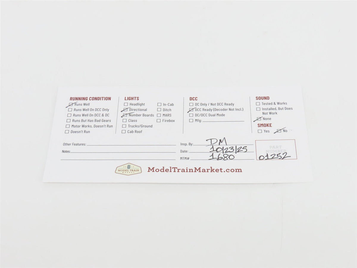 HO Atlas Master Silver 9252 PRR Pennsylvania EMD SD35 Diesel #6034 - DCC Ready