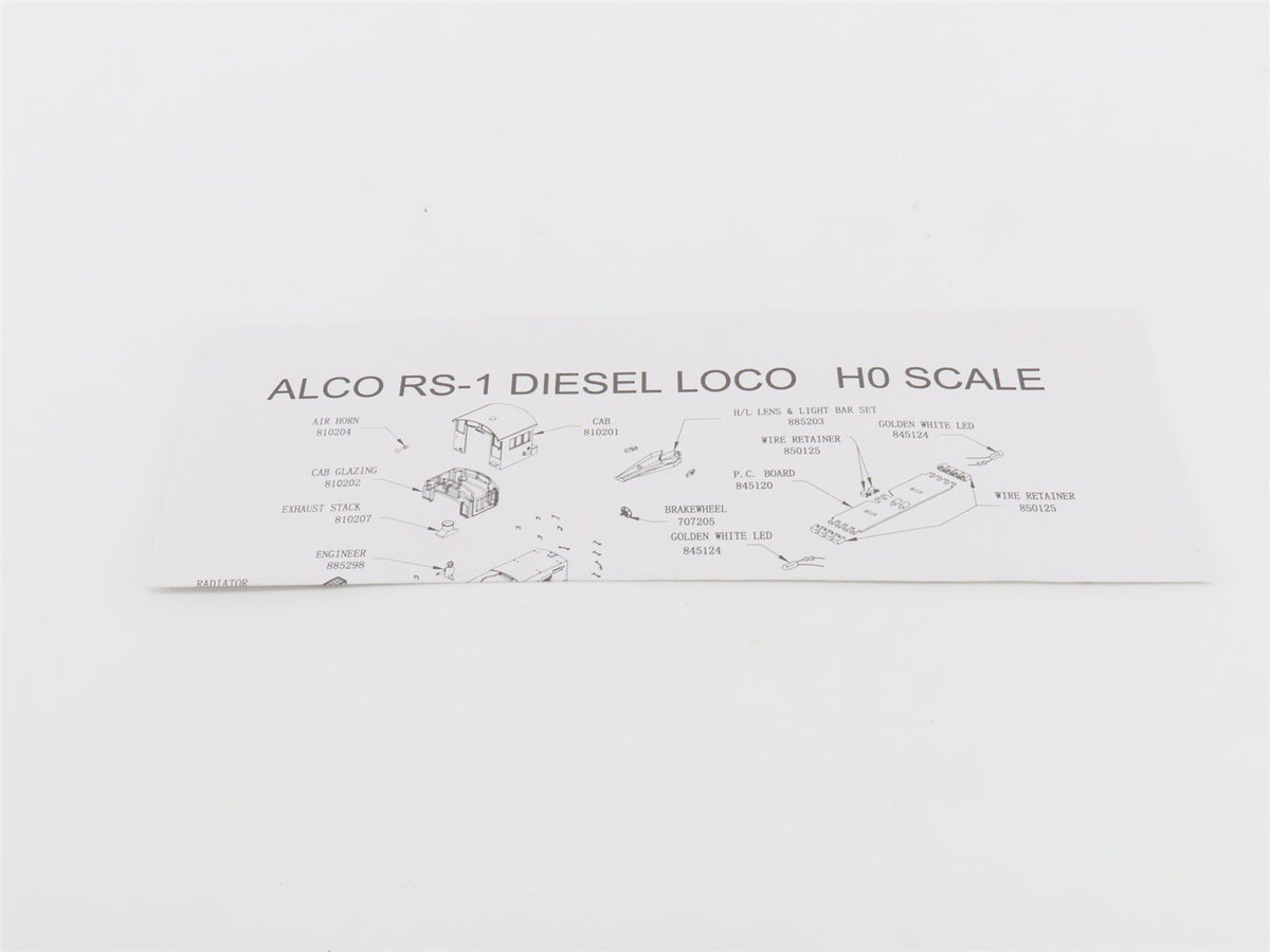 HO Scale Atlas Classic 7155 PRR Pennsylvania ALCO RS-1 Diesel Locomotive #8857