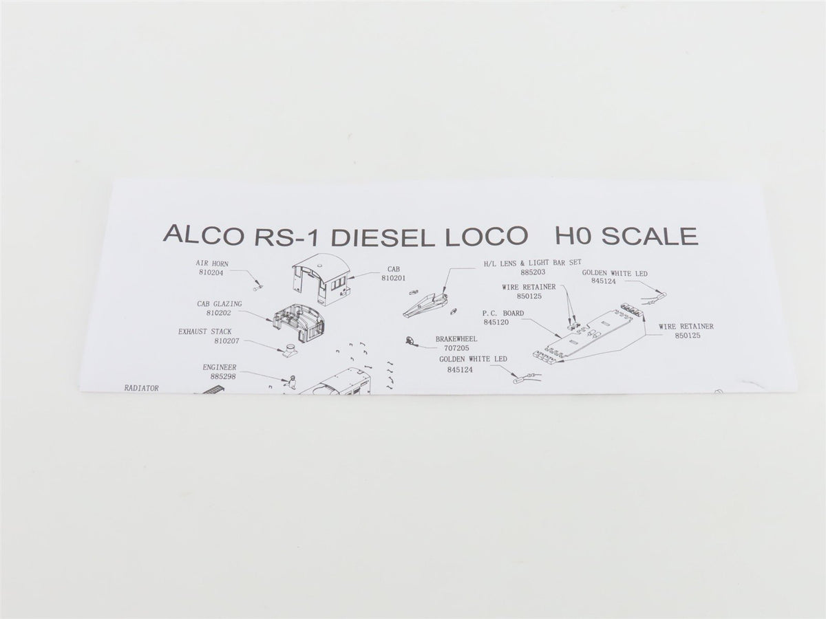 HO Scale Atlas Classic 7138 PRR Pennsylvania ALCO RS-1 Diesel Locomotive #9923